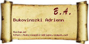 Bukovinszki Adrienn névjegykártya